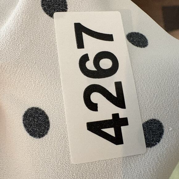 Torrid Babydoll Top 5X‎ White Black Polka Dot Georgette Pintuck Blouse Pinup - Picture 12 of 14